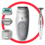 Braun Silk-épil 5 5-825 Epilator Voor Zachte Ontharing, Wit/Grijs - Afbeelding 3