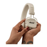 Marshall Major V Bluetooth On Ear Headphones Wireless White Cream - Image 4